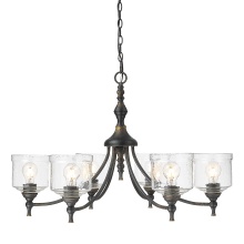 Golden Canada 0806-6 ABI-HWG - Golden Lighting Keating 6-light Chandelier in Antique Black Iron
